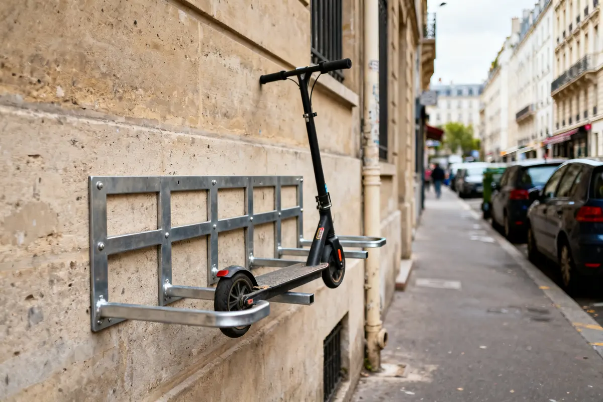 Support mural pour trottinette électrique : pratique et résistant