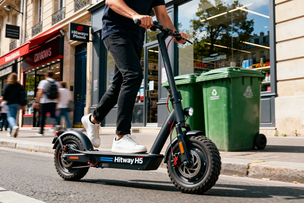 Hitway H5 : vitesse, autonomie &amp; prix de la trottinette pro