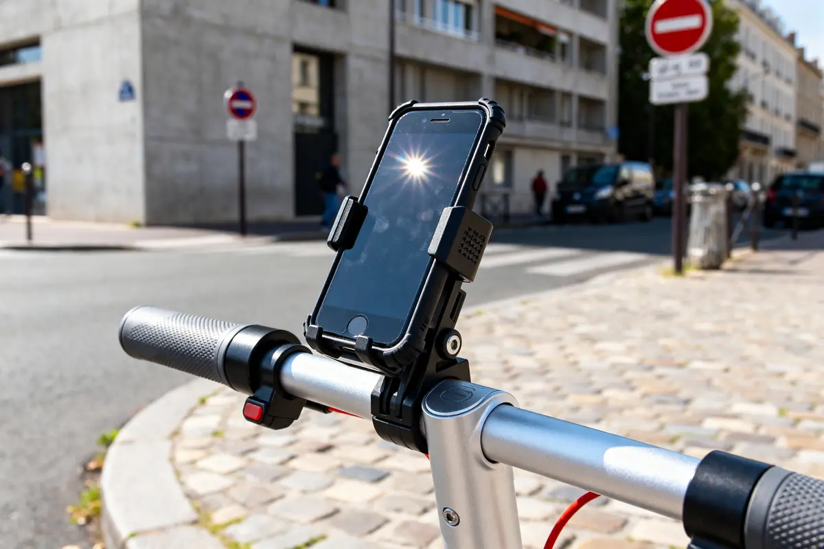 Support de téléphone pour trottinette étanche et rotatif 360°